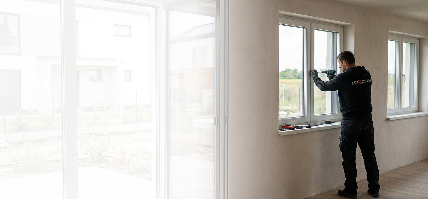 Profesionální montáž plastových oken v rodinném domě na Opavsku – MV OKNA